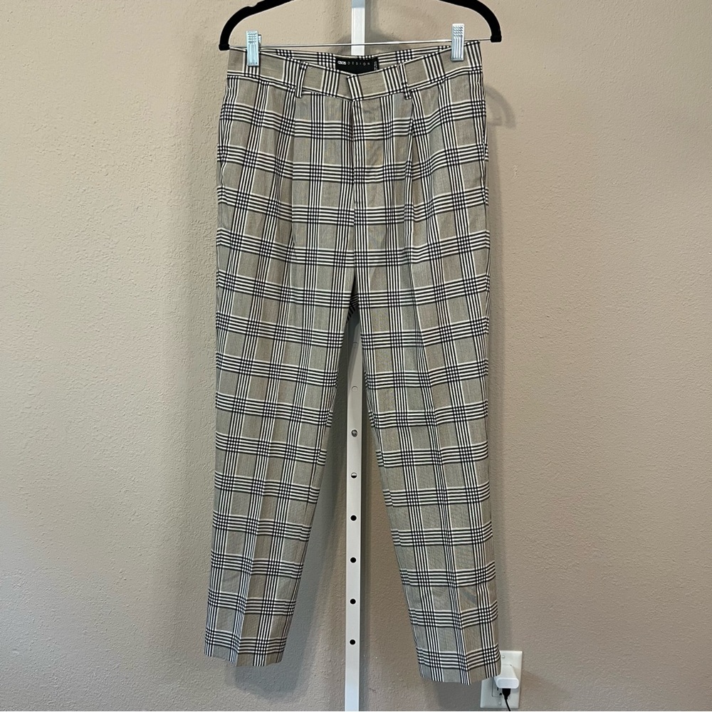 ASOS Men's Checkered Dress Pants - Black and White